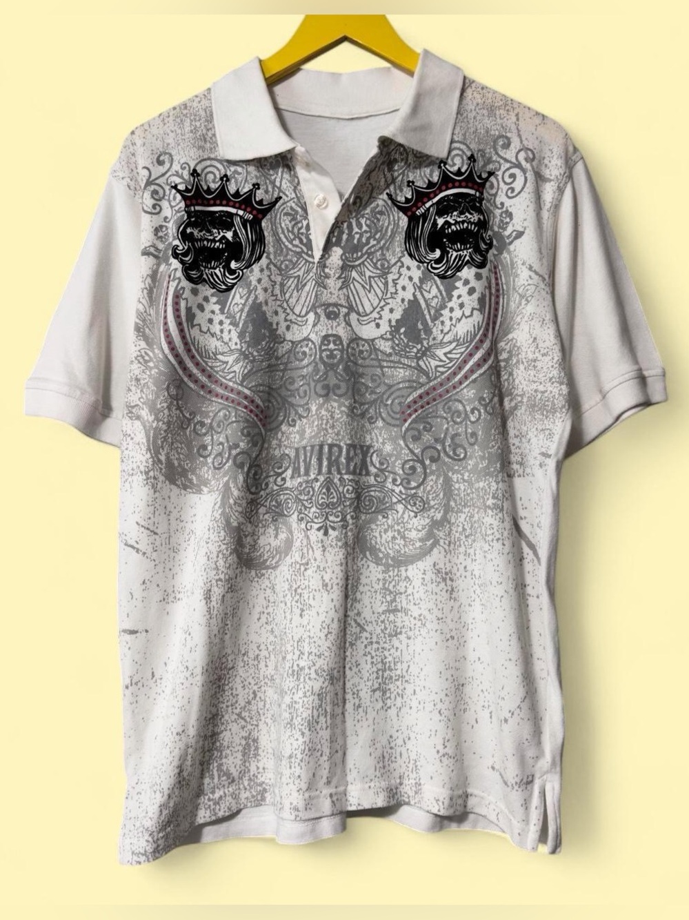 Avirex Y2K Polo Goth Style Size Large / No Tags 23x28